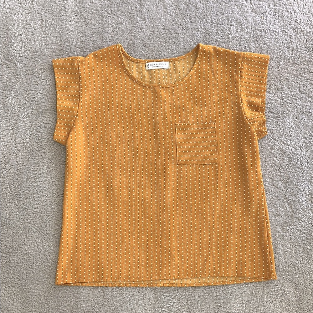 Jon & Anna mustard Yellow Casual Knit Top. Size:L. Gently Used.